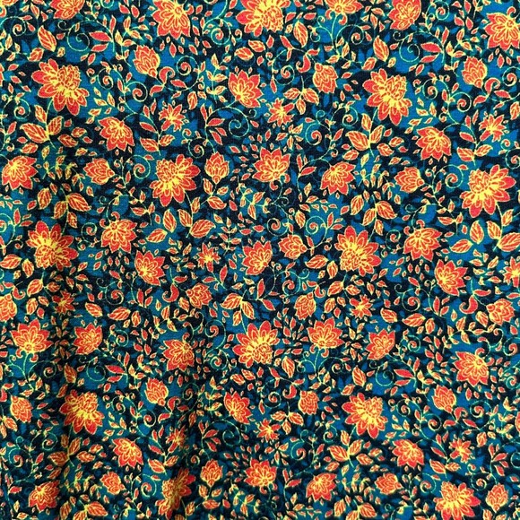LulaRoe Randy Raglan Top with Orange Designs and Gray Sleeves, XXS, Pre-owned - Picture 4 of 7